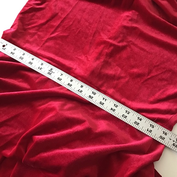 Dress Large Red Poinsettia, Velvet Stretch NWT - Picture 10 of 10